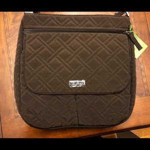 Vera Bradley Double Zip Mailbag Espresso
